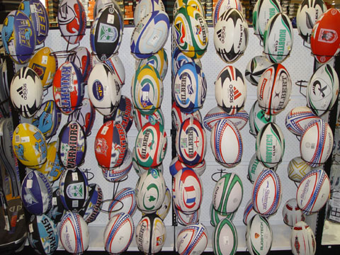 Bild126: Kollektion der Rugby-Blle