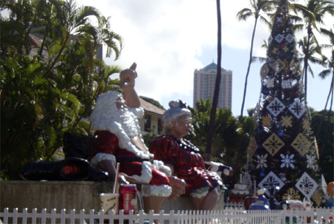 Bild03: Weihnachtskitsch in Honolulu