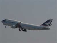 Boeing 747-467 / B-HOT / Take off in Frankfurt