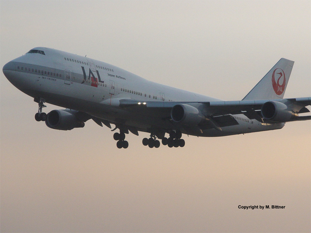Boeing 747-446 / JAL-081 / Anflug auf Frankfurt