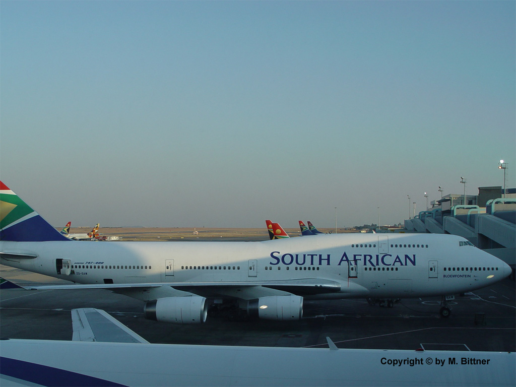 Boeing 747-444 / ZS-SAW / Bloemfontein