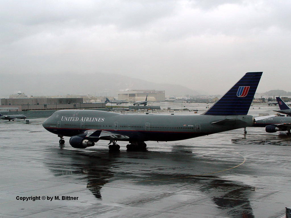 Boeing747-422 / N171UA / Ready for Take off in San Francisco